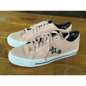 Converse One Star Pro Low Tattoo Art Clay Pink Suede Skate Shoes Women Size 10.5